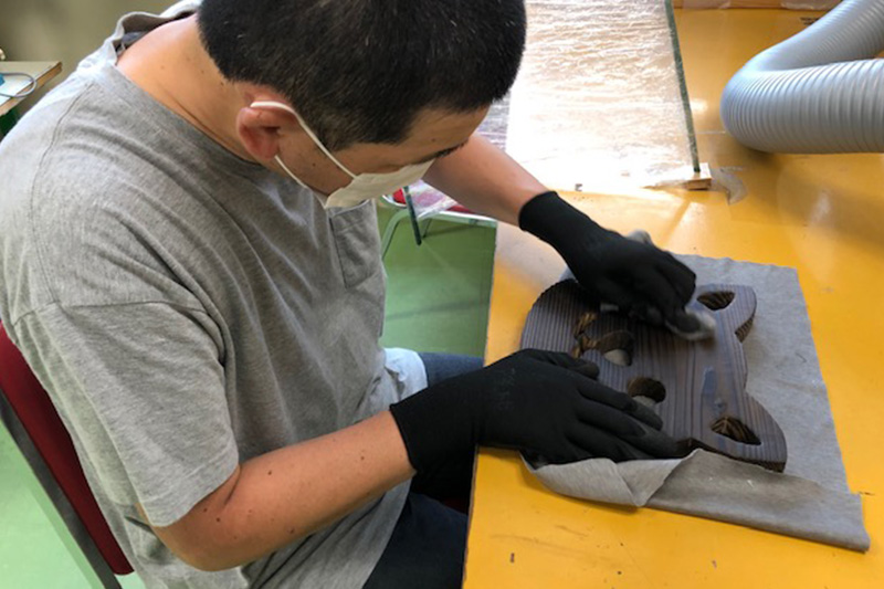 秋田焼き杉鍋敷き・コースターセット