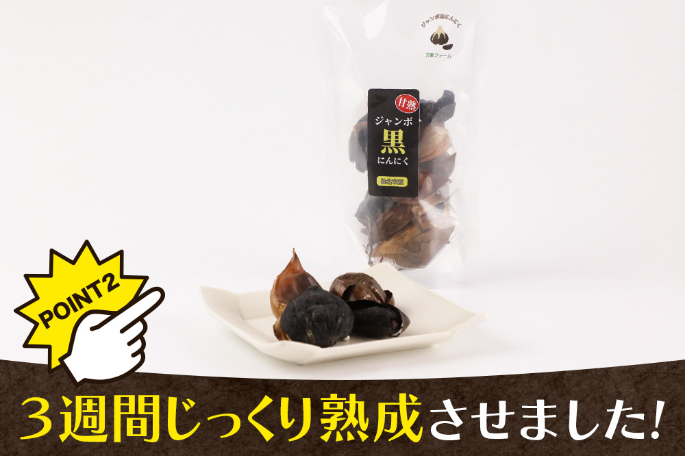 秋田県仙北市産 ジャンボ黒にんにく 300g（100g×3パック）