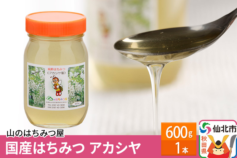 国産 はちみつ アカシヤ 600g 山のはちみつ屋