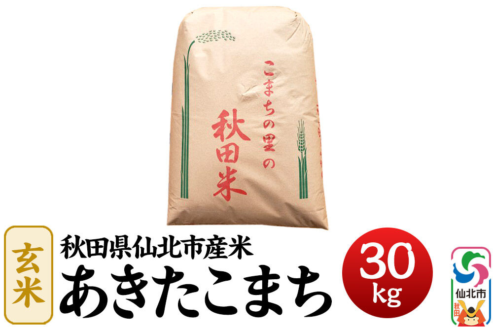 【一等米】秋田県仙北市産米 令和7年産 あきたこまち 玄米 30kg＜藤村本店＞30キロ [食味ランキング 特A 通算22回 産地 秋田県 仙北市 産米 お米]