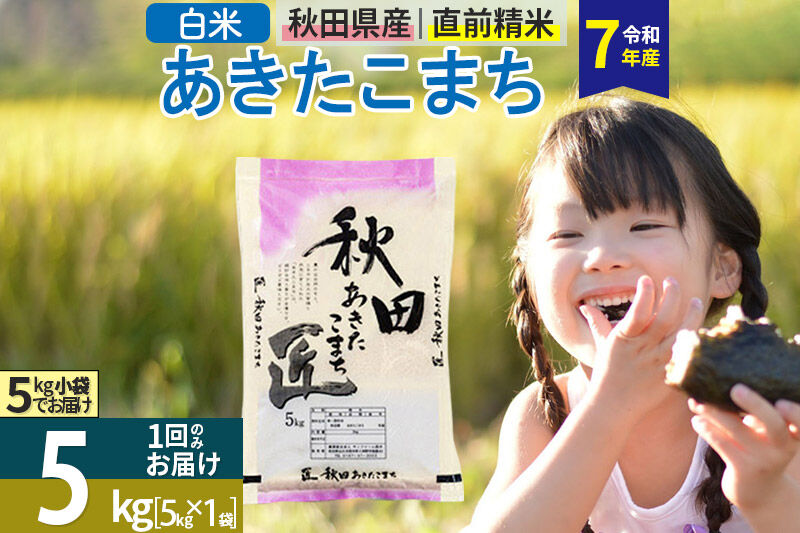 【白米】＜令和7年産＞ 秋田県産 あきたこまち 5kg (5kg×1袋) 5キロ お米 匠 [サンファーム西木]
