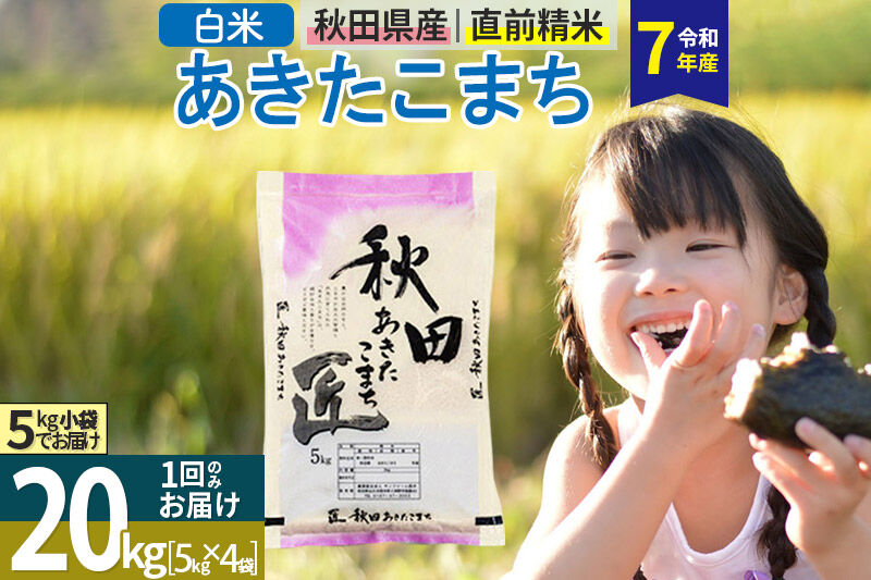 【白米】＜令和7年産＞ 秋田県産 あきたこまち 20kg (5kg×4袋) 20キロ お米 匠 [サンファーム西木]