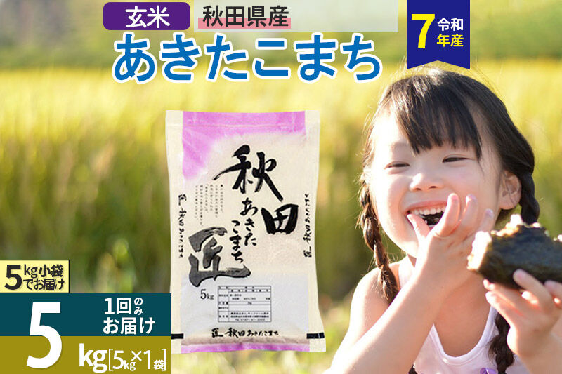 【玄米】＜令和7年産＞ 秋田県産 あきたこまち 5kg (5kg×1袋) 5キロ お米 匠 [サンファーム西木]