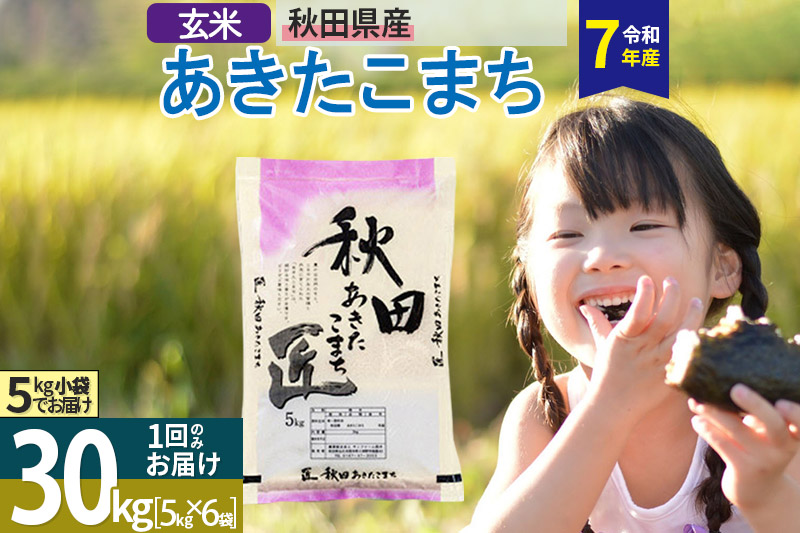 【玄米】＜令和7年産＞ 秋田県産 あきたこまち 匠 30kg (5kg×6袋) 30キロ お米