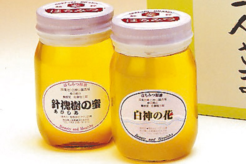 白神山地の純粋なアカシアのハチミツ「お二人様さま」500g×2本 計1kg 箱入り