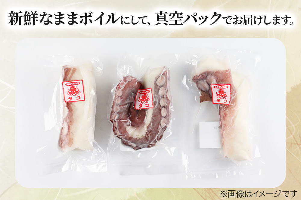 白神タコ ボイル 約1kg（2～3パック）冷凍 秋田県八峰町沖産