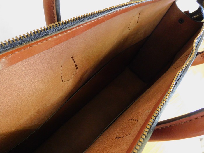 牛革使用 ヌメ革バック（ブラウン）400×300×100mm