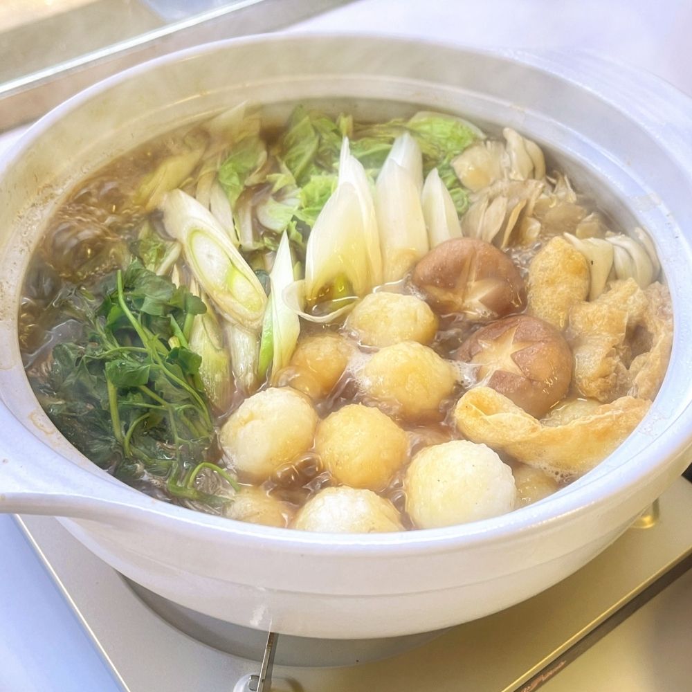 赤倉山荘の昔ながらのだまこ鍋3人前