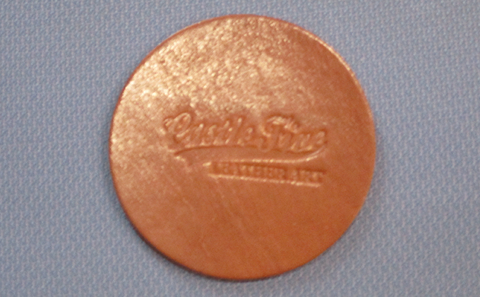 レザーコースター（ブラウン）85×85×3mm【キャッスルファイブレザーアート】