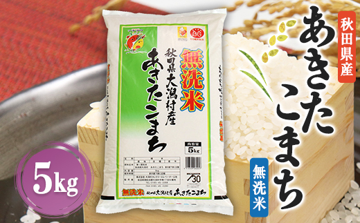 あきたこまち無洗米5kg【配送不可地域：離島・沖縄県】