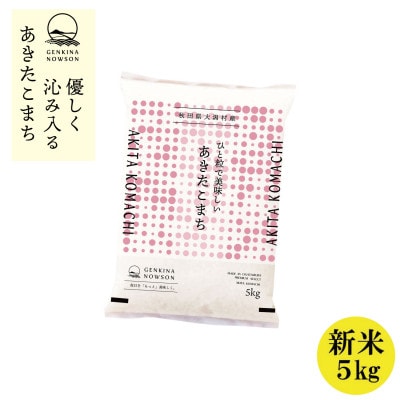 秋田県産 予約受付開始!あきたこまち【令和7年産】白米5kg(5kg×1)《10月中旬より発送》【配送不可地域：離島・沖縄県】