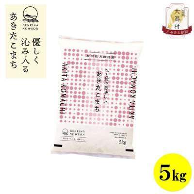 【毎月定期便】秋田県産あきたこまち白米5kg全6回【配送不可地域：離島・沖縄県】