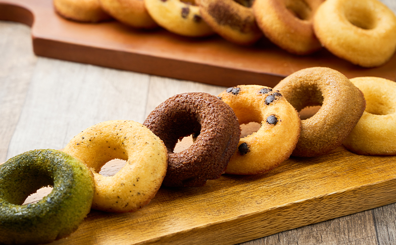 ヘルシー 焼きドーナツ 12個［菓子舗 木村屋］西馬音内 老舗【お菓子 スイーツ ドーナツ 焼菓子 プレーン チョコ 抹茶 いちご 秋田 羽後】