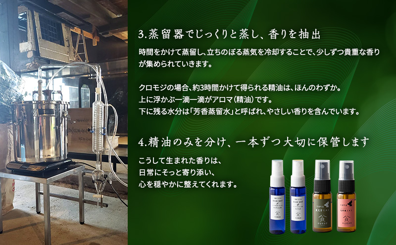 杉宮精香堂 黒文字（クロモジ）ミスト 15ml 香 [ 優しい香り 匂い 癒し リフレッシュ ］