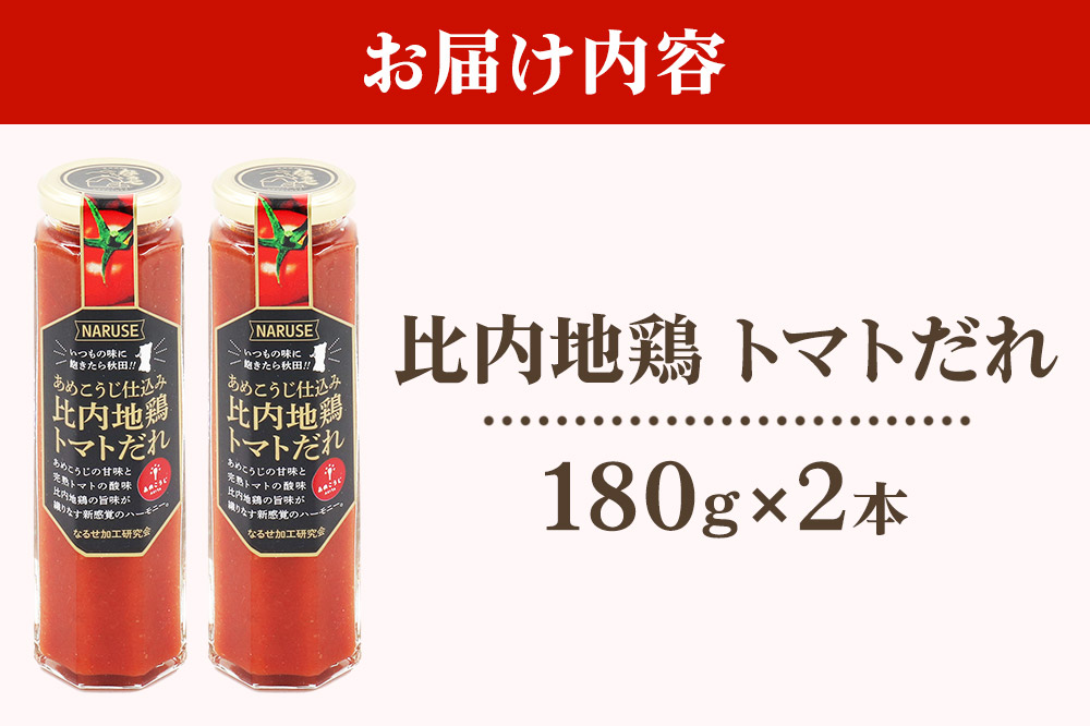 タレ あめこうじ仕込み比内地鶏トマトだれ 180g 2本 セット