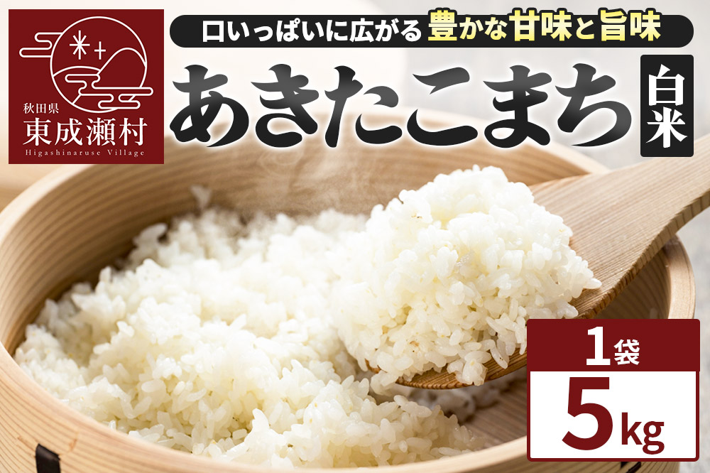 米【白米】令和7年産 東成瀬村産 あきたこまち 5kg（5kg×1袋）