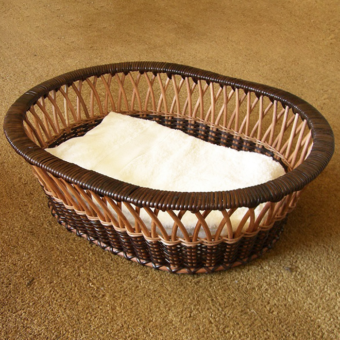 籐脱衣かご楕円 (ブラウン) FZ23-204