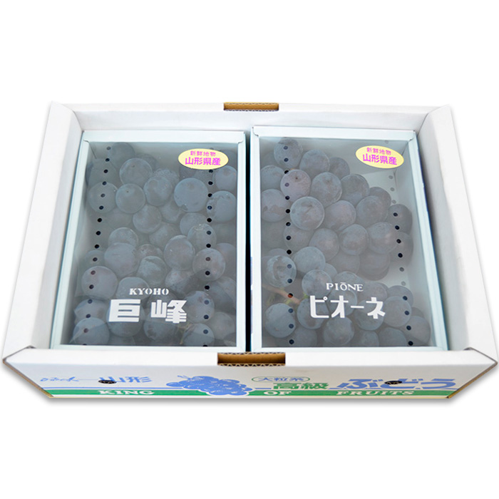山形のぶどうセット 秀品 約2kg(ピオーネ1kg2房前後・巨峰1kg2