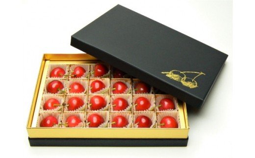 ★母の日★山形さくらんぼ 佐藤錦 L 24粒チョコ箱メッセー