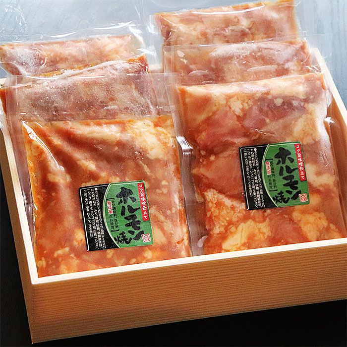 味噌ダレ 国産牛 ミックスホルモン 1.2kg(200g×6パック） FZ22-0