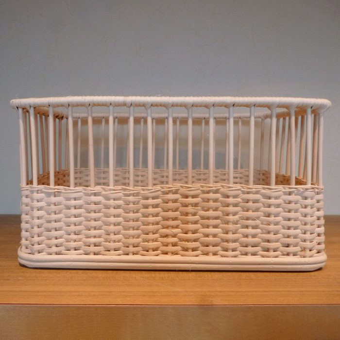 籘3段ランドリー バスケット付き FY23-068