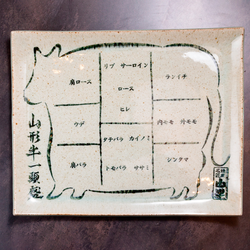 焼肉名匠山牛一頭盛焼肉セット 約900g【特製山牛一頭盛皿付