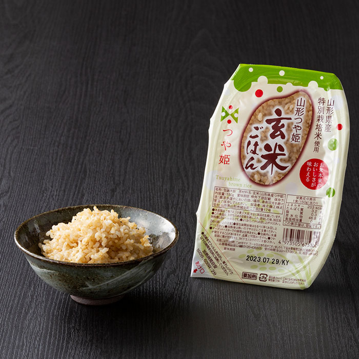 【城北麺工】特別栽培米 つや姫 玄米ごはん(パックライス) 