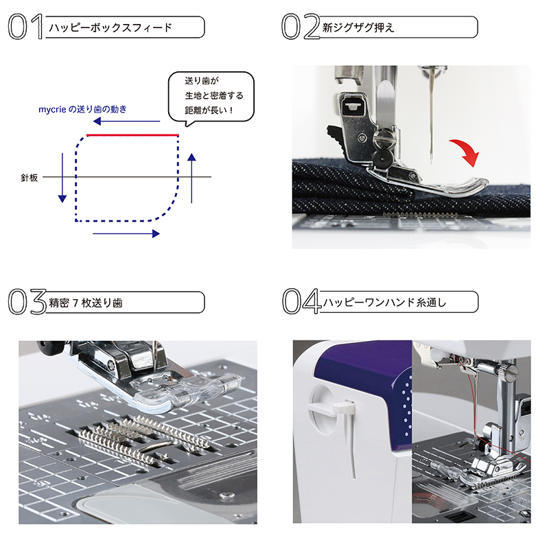 ハッピージャパン ミシン mycrie FFH-8000 FY25-213
