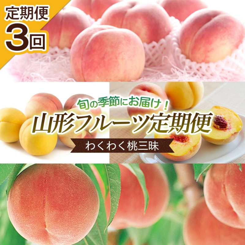 【定期便3回】旬の時期にお届け！わくわく桃三昧定期便 【