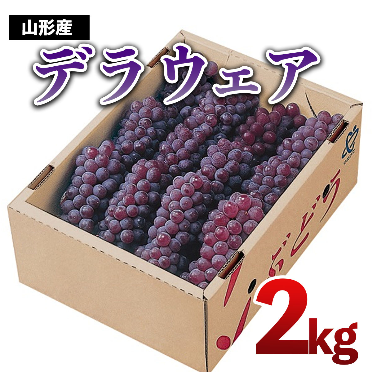 山形市産　デラウェア 2kg(10～12房) 【令和8年産先行予約】FS