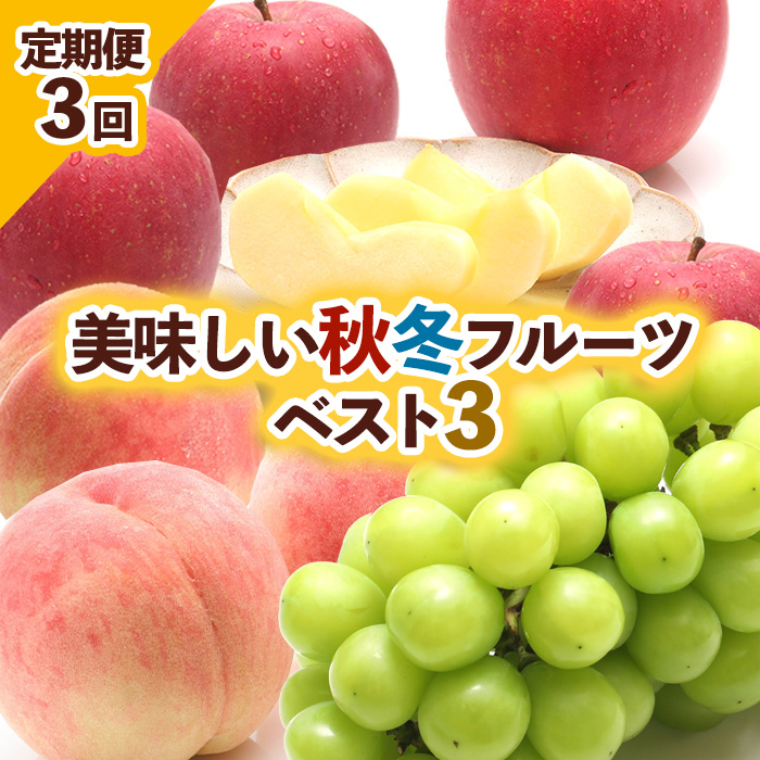 【定期便3回】美味しい秋冬フルーツベスト３ 【令和8年産