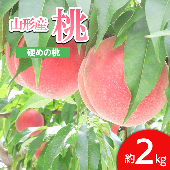 山形の桃(かための桃) 約2kg(4～9玉） 【令和8年産先行予約】