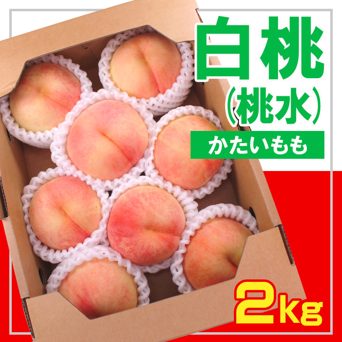 ☆フルーツ王国山形☆ 白桃(桃水) 秀品 2kg [かたい桃]【令和