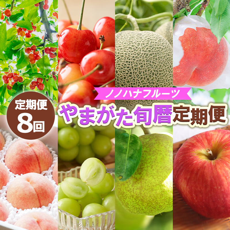 【定期便8回】ノノハナフルーツ やまがた旬暦定期便 【令