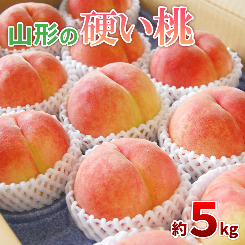 山形の硬い桃 秀品 約5kg (10～16玉) [固い桃] 【令和8年産先行