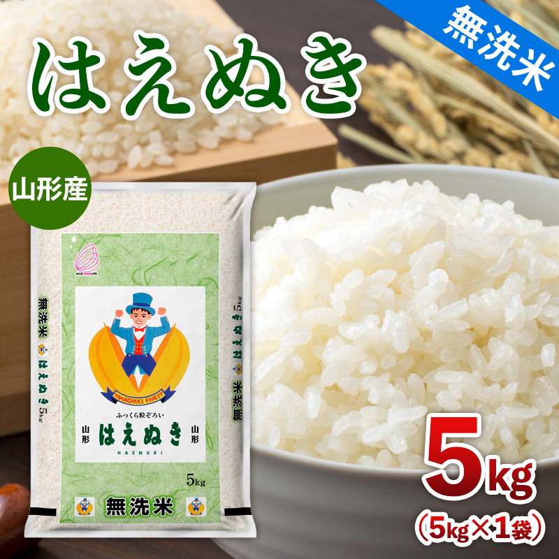 令和7年産 【無洗米】 山形産 はえぬき 5kg FY25-351