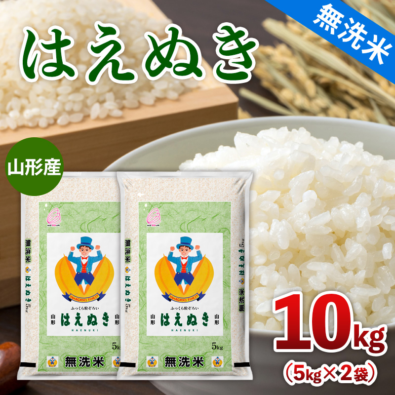 山形産 【無洗米】 はえぬき 10kg(5kg×2) FY25-467