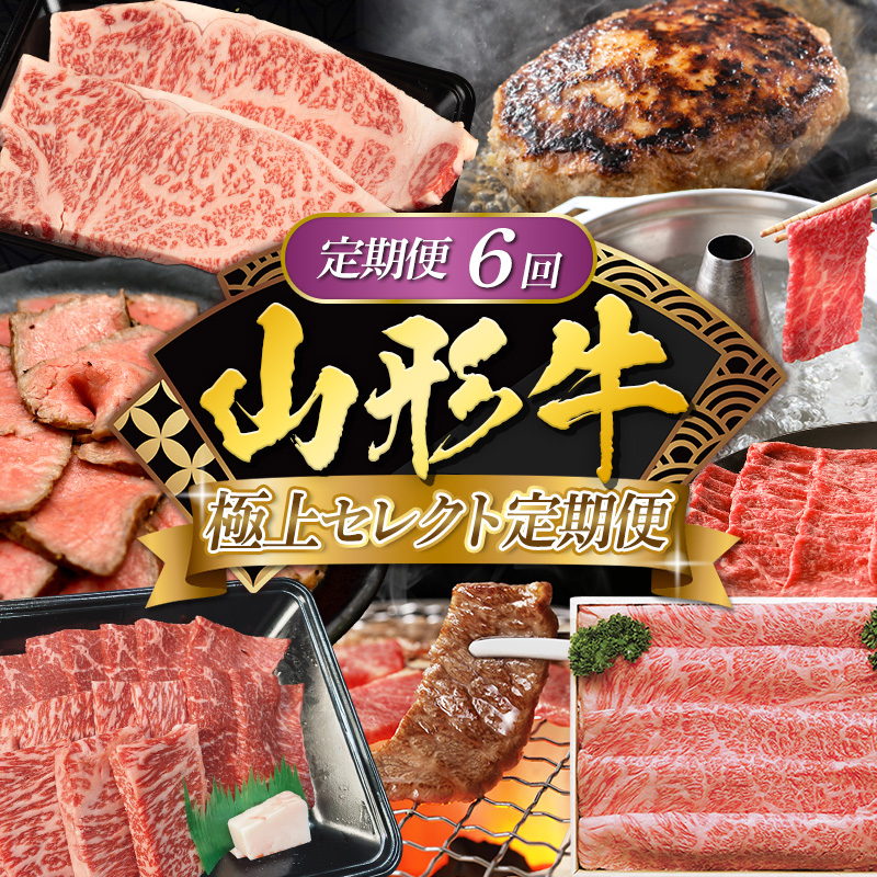 【定期便6回】山形牛 極上セレクト定期便 FY25-462