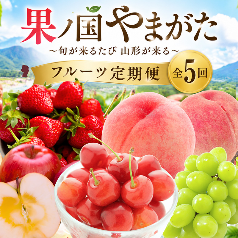 【定期便5回】果ノ国やまがた ～旬が来るたび山形が来る～