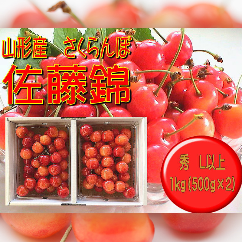 やっぱり 山形産 さくらんぼ 佐藤錦 L以上 1kg (500g×2) 【令和