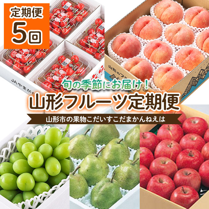 [定期便5回]山形の果物 こだいすこだまかんねえは [令和6年産先行予約]FU22-064