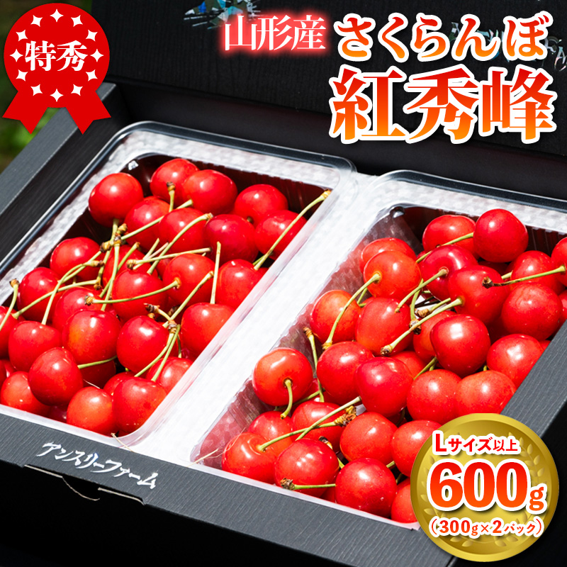 2026年産 さくらんぼ 「紅秀峰」 600g 特秀品 Lサイズ以上 山