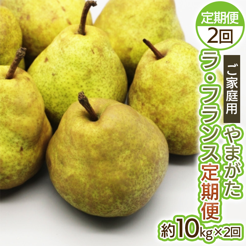 【定期便2回】ご家庭用 やまがたラ・フランス10kg×2回 FY25-03