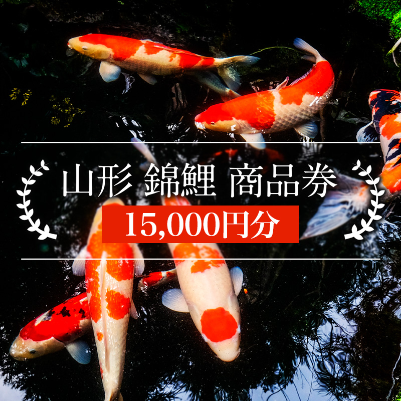 山形 錦鯉 商品券 15,000円分 FY25-246