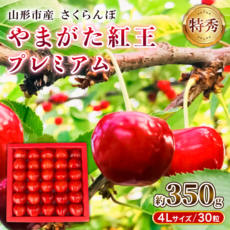 山形市産さくらんぼ「やまがた紅王プレミアム」 約350g 特