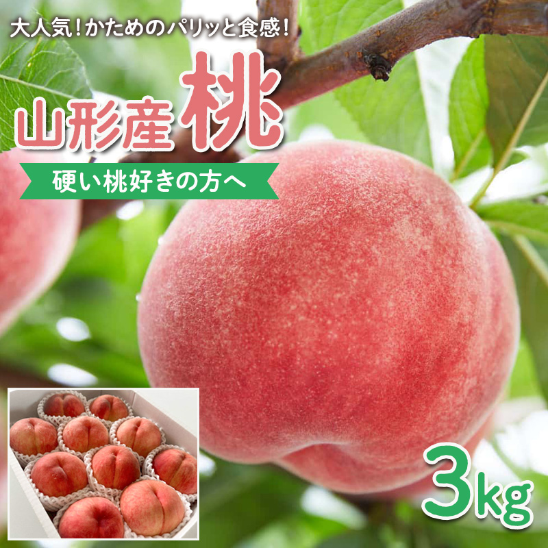 【硬い桃好きの方へ】大人気！かためのパリッと食感！山