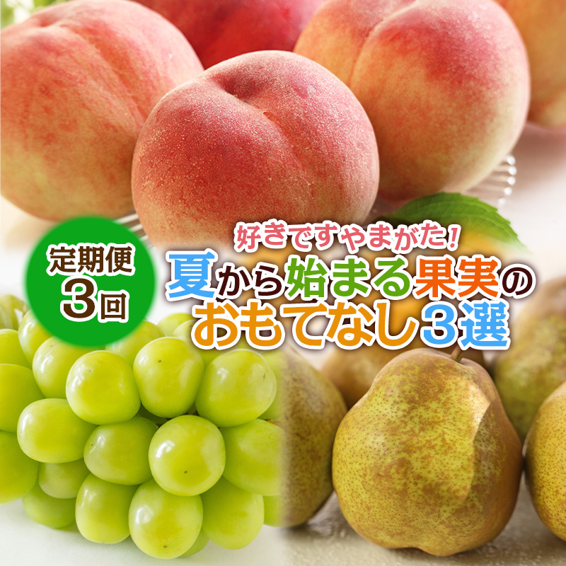 【定期便3回】好きですやまがた！夏から始まる果実のおも