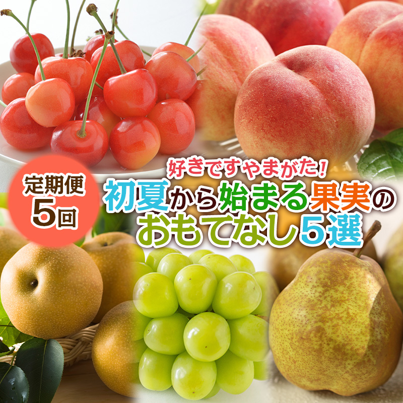 【定期便5回】好きですやまがた！初夏から始まる果実のお