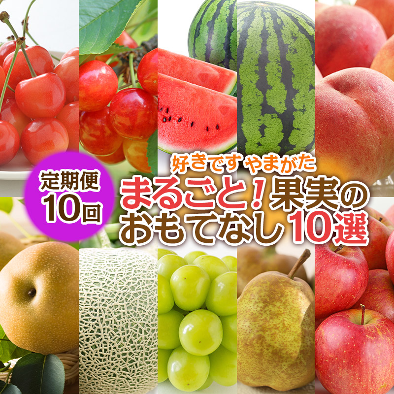 【定期便10回】好きですやまがた まるごと！果実のおもて