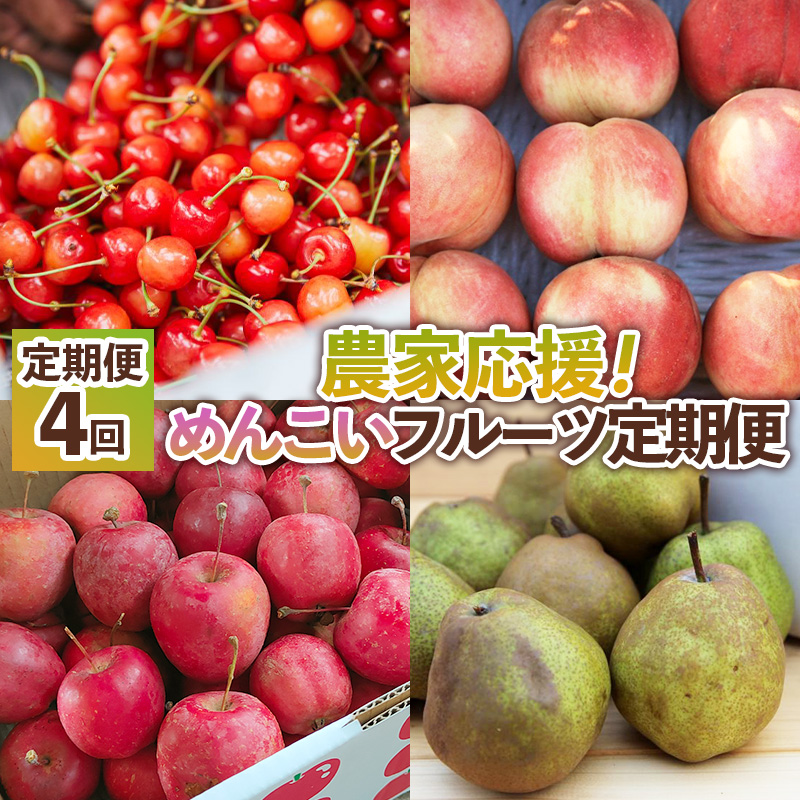 【定期便4回】農家応援!めんこいフルーツ定期便【令和8年